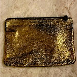Neiman Marcus Leather Marc Jacobs Gold Clutch GUC